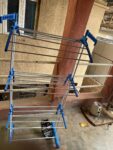 Three-layer clothes drying rack