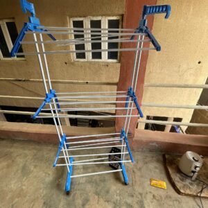 Three-layer clothes drying rack