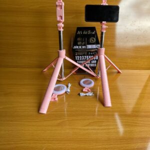 Selfie stick tripod with an integrated ring light