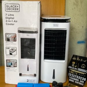 Black+Decker 7 Litre Digital 2-in-1 Air Cooler (model BXAC65002GB).