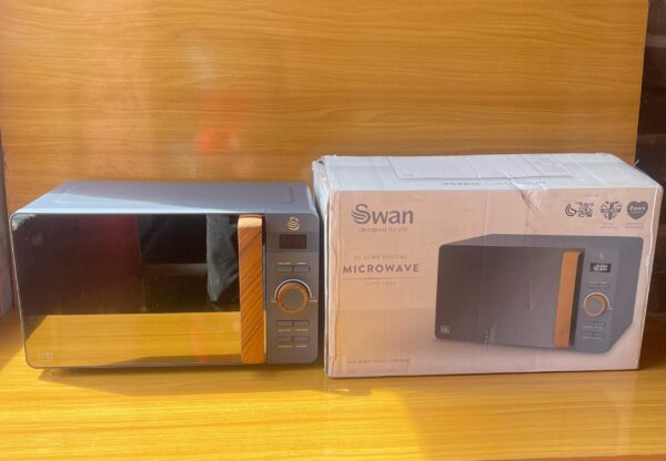 Swan Nordic 20L Digital Microwave in Slate Grey. 