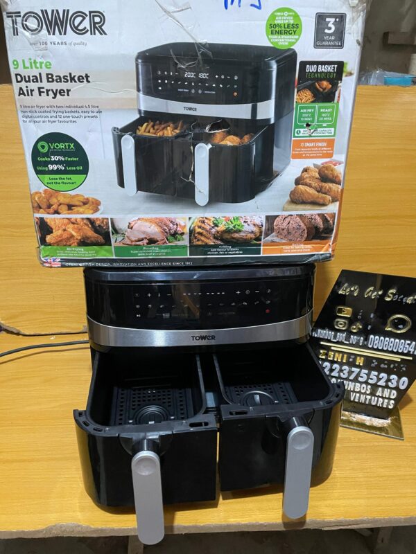Tower Dual Basket AirFryer - Towt17088 - 2600W - 9L