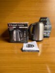 Russell Hobbs Brushed Stainless Steel Electric 1.7L Cordless Kettle (Quiet & Fast Boil 3KW, Removable washable anti-scale filter, Push button lid, Perfect pour spout)
