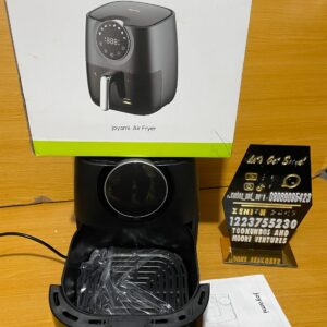 Joyami Air Fryer, JOYAMI AirFryer with Window, 5.7L Compact with Online Recipes, 1700w 8-in-1 Functions for Air Fry, Roast, Reheat, Dehydrate, Bake, Broil & More, 360°, Nonstick Basket Dishwasher Safe