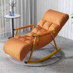 Breathable Adjustable Gear Rocking Chair Balcony Leisure Nap Lazy Sofa Light Luxury Bedroom Living Room Carefree Lazy Chair