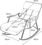 Breathable Adjustable Gear Rocking Chair Balcony Leisure Nap Lazy Sofa Light Luxury Bedroom Living Room Carefree Lazy Chair