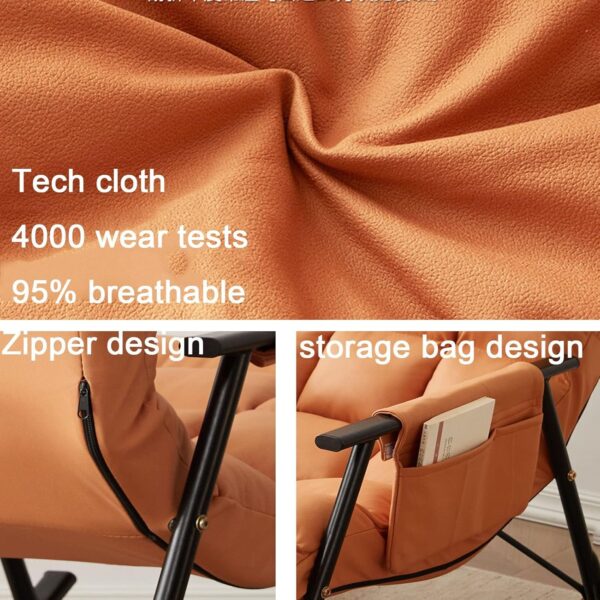 Breathable Adjustable Gear Rocking Chair Balcony Leisure Nap Lazy Sofa Light Luxury Bedroom Living Room Carefree Lazy Chair