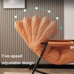 Breathable Adjustable Gear Rocking Chair Balcony Leisure Nap Lazy Sofa Light Luxury Bedroom Living Room Carefree Lazy Chair