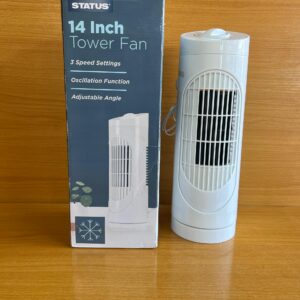 Status 14 Inch Tower Fan. 
 This is not rechargeable