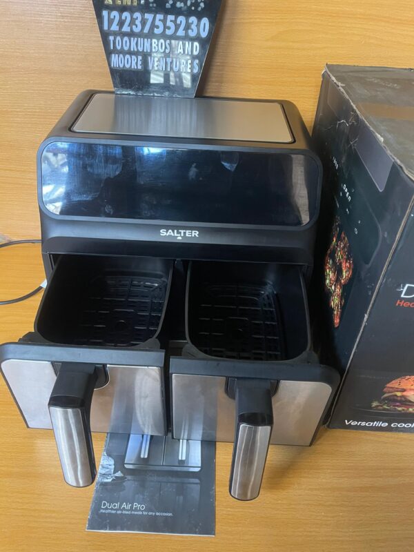 Salter 7.6L Dual Air Pro Digital Touchscreen AirFryer-1700W