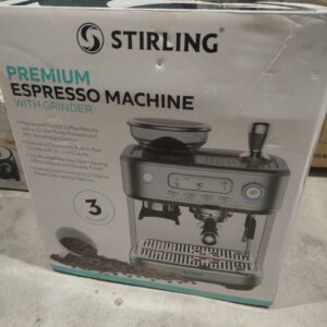 Stirling Premium Espresso Coffee Maker With Grinder