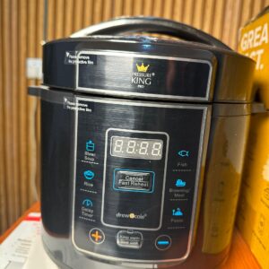 Drew & Cole Pressure King Pro Electric Pressure Cooker 3L - 700W - Chrome - 8-in-1 Multi Cooker with Digital Display - Non Stick Pot - Rice Cooker, Slow Cooker & Soup Maker All in One
