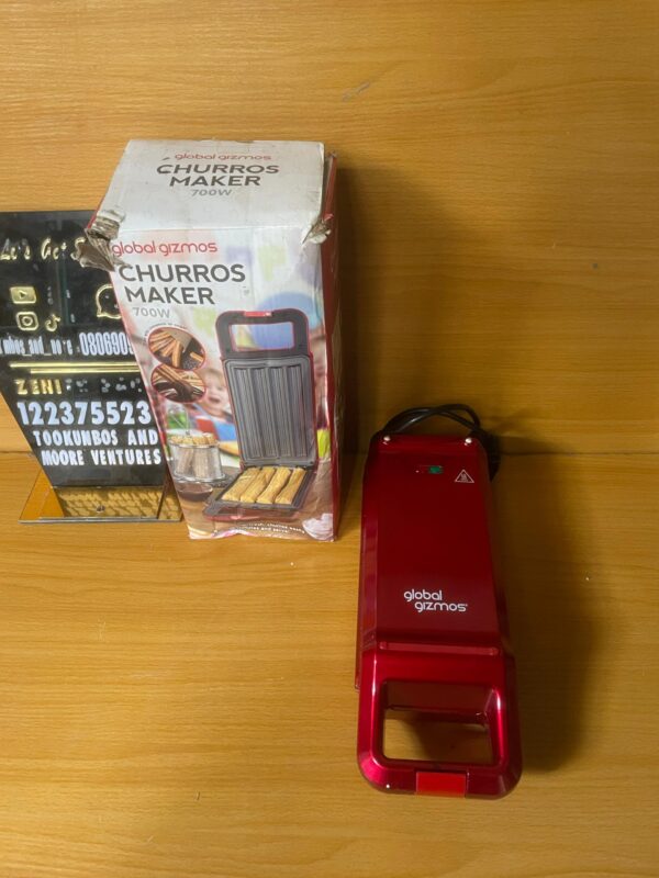 700W Spanish Doughnut Waffle Churros Maker Machine - Red & Black