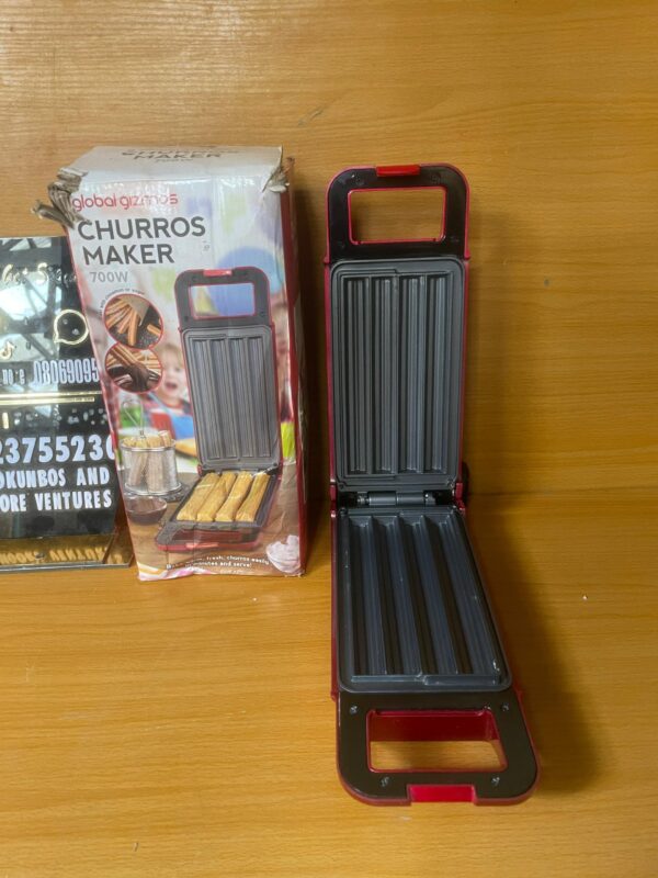 700W Spanish Doughnut Waffle Churros Maker Machine - Red & Black