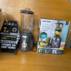 Salter EK4383GUNMETAL Cosmos Glass Jug Blender, 800 W, 1.5 L, Two Speed Settings, Pulse Function, Detachable Design, Stainless blade