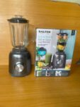 Salter EK4383GUNMETAL Cosmos Glass Jug Blender, 800 W, 1.5 L, Two Speed Settings, Pulse Function, Detachable Design, Stainless blade