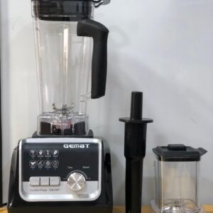 Gemat Commercial Blender-3000w

Gemat Commercial Grinder blender 3000W With Extra Mill JAR is suitable for hard foods and crush even ice block.

 it is specially made for food smoothening and has the ability to crush the seed of tomatoes to fine paste. it can be used for nuts, beans, maize, tomatoes, pepper,