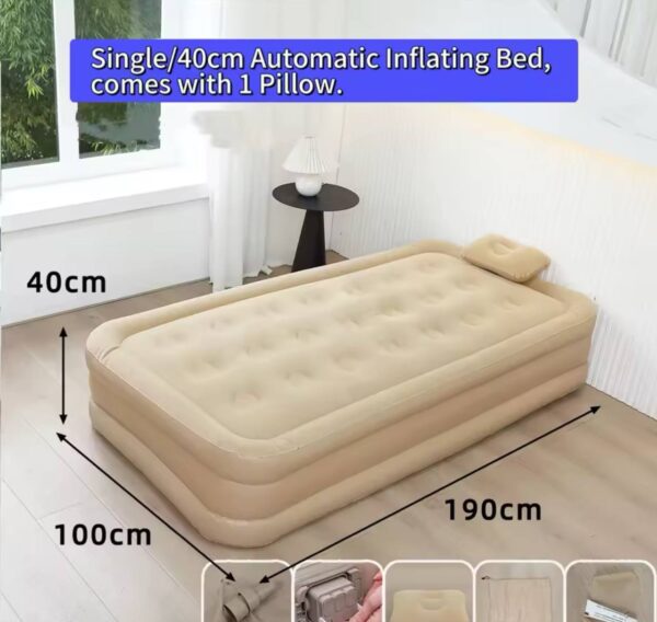 Automatic Self-Inflating Air Bed with Built-in Pump Home Furniture Inflatable Mattress Convenient for Outdoor Activities